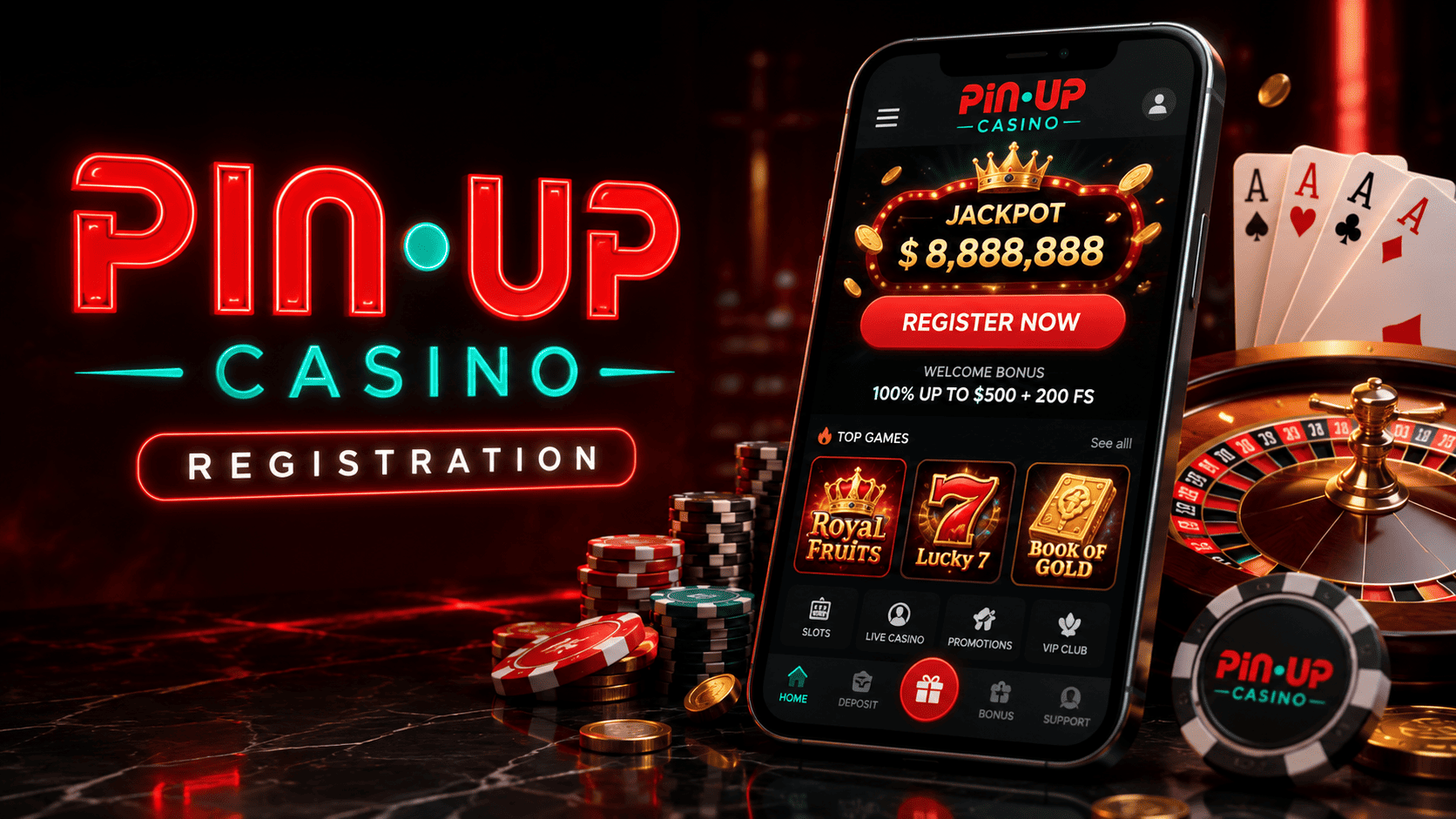 Formulario de registro de cuenta en casino online